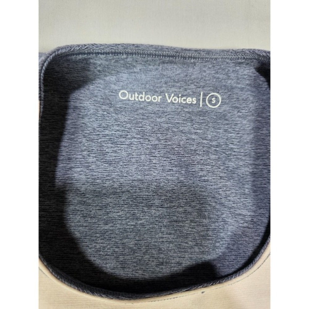 Outdoor Voices Tri-Tone Slash Back Crop Sports‎ Bra Size Small Yogo Workout - Picture 2 of 6